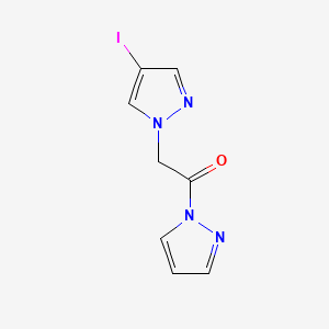 molecular formula C8H7IN4O B5786041 4-iodo-1-[2-oxo-2-(1H-pyrazol-1-yl)ethyl]-1H-pyrazole 