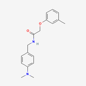 molecular formula C18H22N2O2 B5786061 N-[4-(dimethylamino)benzyl]-2-(3-methylphenoxy)acetamide 