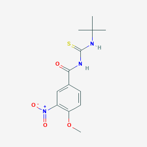 molecular formula C13H17N3O4S B5786068 N-[(tert-butylamino)carbonothioyl]-4-methoxy-3-nitrobenzamide 