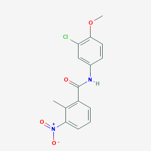 molecular formula C15H13ClN2O4 B5786083 N-(3-chloro-4-methoxyphenyl)-2-methyl-3-nitrobenzamide 