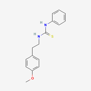 molecular formula C16H18N2OS B5786087 N-[2-(4-methoxyphenyl)ethyl]-N'-phenylthiourea 