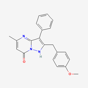 molecular formula C21H19N3O2 B5786090 2-(4-methoxybenzyl)-5-methyl-3-phenylpyrazolo[1,5-a]pyrimidin-7(4H)-one 