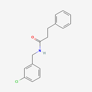 molecular formula C16H16ClNO B5786117 N-(3-chlorobenzyl)-3-phenylpropanamide 