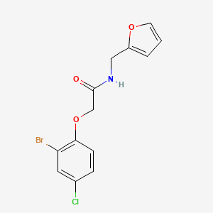 2-(2-bromo-4-chlorophenoxy)-N-(2-furylmethyl)acetamide