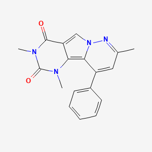 molecular formula C18H16N4O2 B5786133 1,3,8-三甲基-10-苯基吡啶并[4',5':3,4]吡咯并[1,2-b]哒嗪-2,4(1H,3H)-二酮 