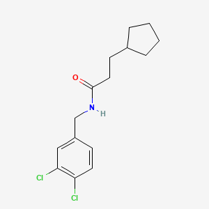 molecular formula C15H19Cl2NO B5786144 3-cyclopentyl-N-(3,4-dichlorobenzyl)propanamide 