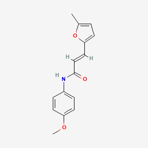 molecular formula C15H15NO3 B5786170 N-(4-methoxyphenyl)-3-(5-methyl-2-furyl)acrylamide 