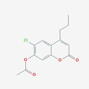 6-chloro-2-oxo-4-propyl-2H-chromen-7-yl acetate