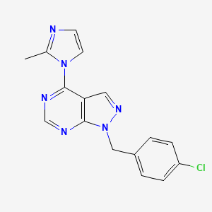 1-(4-chlorobenzyl)-4-(2-methyl-1H-imidazol-1-yl)-1H-pyrazolo[3,4-d]pyrimidine