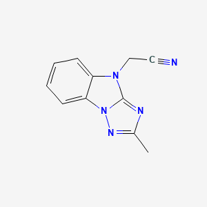 molecular formula C11H9N5 B5786180 (2-methyl-4H-[1,2,4]triazolo[1,5-a]benzimidazol-4-yl)acetonitrile 