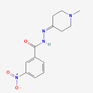 N'-(1-methyl-4-piperidinylidene)-3-nitrobenzohydrazide