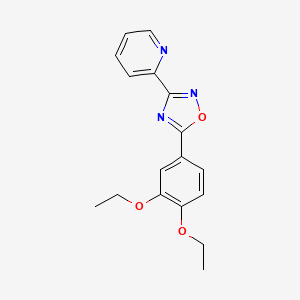 molecular formula C17H17N3O3 B5786211 2-[5-(3,4-diethoxyphenyl)-1,2,4-oxadiazol-3-yl]pyridine 