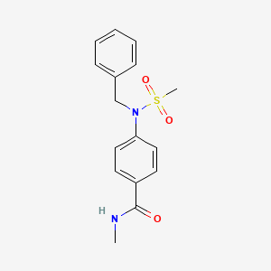 molecular formula C16H18N2O3S B5786229 4-[benzyl(methylsulfonyl)amino]-N-methylbenzamide 