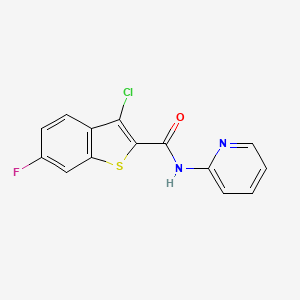 molecular formula C14H8ClFN2OS B5786231 3-chloro-6-fluoro-N-2-pyridinyl-1-benzothiophene-2-carboxamide 