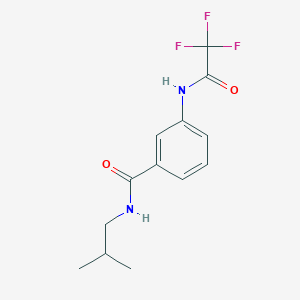 molecular formula C13H15F3N2O2 B5786247 N-isobutyl-3-[(trifluoroacetyl)amino]benzamide 