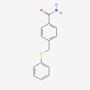 molecular formula C14H13NOS B5786254 4-[(phenylthio)methyl]benzamide 