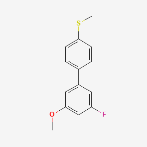 molecular formula C14H13FOS B578626 3-氟-5-甲氧基-4'-甲硫基联苯 CAS No. 1365272-00-9