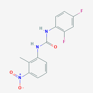molecular formula C14H11F2N3O3 B5786261 N-(2,4-difluorophenyl)-N'-(2-methyl-3-nitrophenyl)urea 