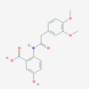 molecular formula C17H17NO6 B5786267 2-{[(3,4-dimethoxyphenyl)acetyl]amino}-5-hydroxybenzoic acid 