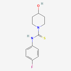 molecular formula C12H15FN2OS B5786269 N-(4-fluorophenyl)-4-hydroxy-1-piperidinecarbothioamide 