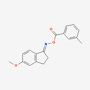 5-methoxy-1-indanone O-(3-methylbenzoyl)oxime