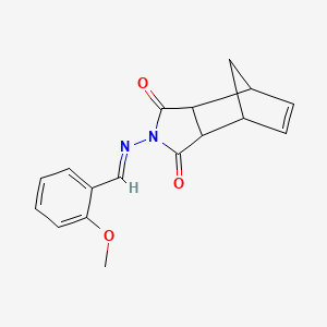 molecular formula C17H16N2O3 B5786290 4-[(2-methoxybenzylidene)amino]-4-azatricyclo[5.2.1.0~2,6~]dec-8-ene-3,5-dione 