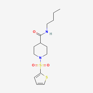 molecular formula C14H22N2O3S2 B5786304 N-butyl-1-(2-thienylsulfonyl)-4-piperidinecarboxamide 