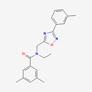 molecular formula C21H23N3O2 B5786312 N-ethyl-3,5-dimethyl-N-{[3-(3-methylphenyl)-1,2,4-oxadiazol-5-yl]methyl}benzamide 