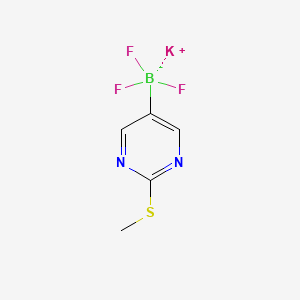 molecular formula C5H5BF3KN2S B578634 Potassium trifluoro(2-(methylthio)pyrimidin-5-yl)borate CAS No. 1245906-73-3