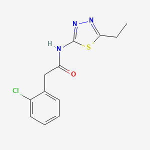 molecular formula C12H12ClN3OS B5786346 2-(2-chlorophenyl)-N-(5-ethyl-1,3,4-thiadiazol-2-yl)acetamide 