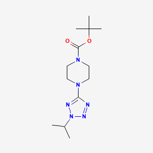 molecular formula C13H24N6O2 B578636 叔丁基 4-(2-异丙基-2H-四唑-5-基)哌嗪-1-羧酸酯 CAS No. 1245645-41-3