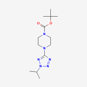 molecular formula C13H24N6O2 B578636 叔丁基4-(2-异丙基-2H-四唑-5-基)哌嗪-1-羧酸酯 CAS No. 1245645-41-3