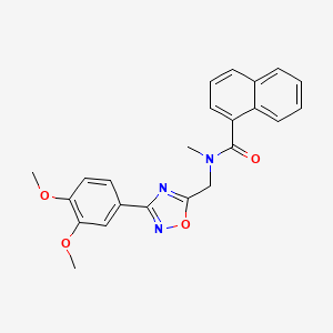 molecular formula C23H21N3O4 B5786382 N-{[3-(3,4-dimethoxyphenyl)-1,2,4-oxadiazol-5-yl]methyl}-N-methyl-1-naphthamide 
