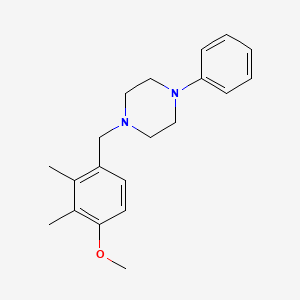 molecular formula C20H26N2O B5786390 1-(4-methoxy-2,3-dimethylbenzyl)-4-phenylpiperazine 