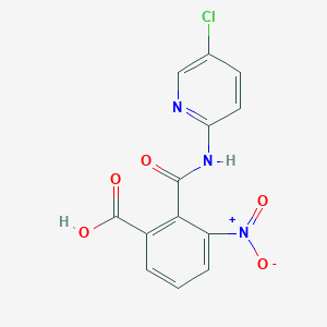 molecular formula C13H8ClN3O5 B5786412 2-{[(5-chloro-2-pyridinyl)amino]carbonyl}-3-nitrobenzoic acid 