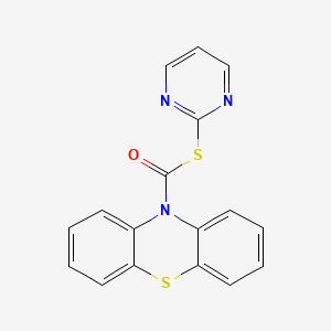 molecular formula C17H11N3OS2 B5786414 S-2-pyrimidinyl 10H-phenothiazine-10-carbothioate 