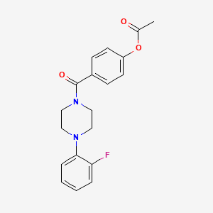 molecular formula C19H19FN2O3 B5786429 4-{[4-(2-fluorophenyl)-1-piperazinyl]carbonyl}phenyl acetate 