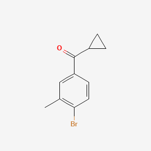 molecular formula C11H11BrO B578643 (4-溴-3-甲基苯基)(环丙基)甲酮 CAS No. 1267167-02-1