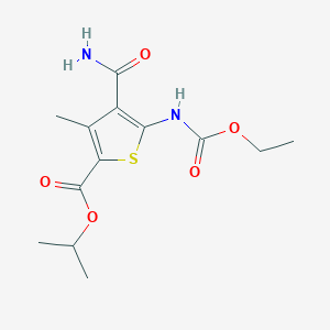 isopropyl 4-(aminocarbonyl)-5-[(ethoxycarbonyl)amino]-3-methyl-2-thiophenecarboxylate