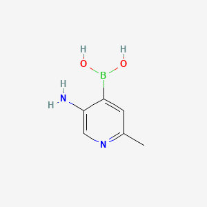 molecular formula C6H9BN2O2 B578644 (5-Amino-2-methylpyridin-4-yl)boronic acid CAS No. 1310404-60-4