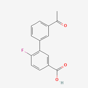 molecular formula C15H11FO3 B578645 3-(3-Acetylphenyl)-4-fluorobenzoic acid CAS No. 1261991-51-8