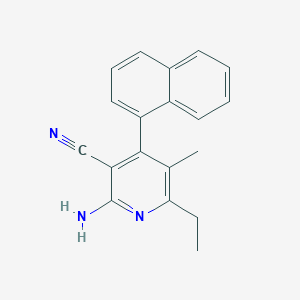 2-amino-6-ethyl-5-methyl-4-(1-naphthyl)nicotinonitrile