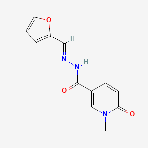 molecular formula C12H11N3O3 B5786461 N'-(2-furylmethylene)-1-methyl-6-oxo-1,6-dihydro-3-pyridinecarbohydrazide 