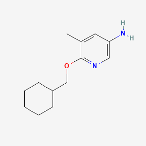 molecular formula C13H20N2O B578647 6-(Cyclohexylmethoxy)-5-methylpyridin-3-amine CAS No. 1248601-77-5