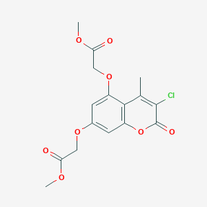 dimethyl 2,2'-[(3-chloro-4-methyl-2-oxo-2H-chromene-5,7-diyl)bis(oxy)]diacetate