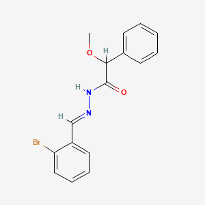 molecular formula C16H15BrN2O2 B5786488 N'-(2-bromobenzylidene)-2-methoxy-2-phenylacetohydrazide 