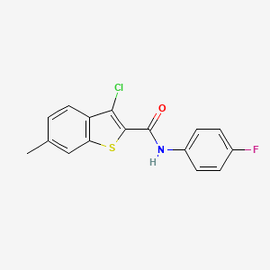 molecular formula C16H11ClFNOS B5786495 3-chloro-N-(4-fluorophenyl)-6-methyl-1-benzothiophene-2-carboxamide 