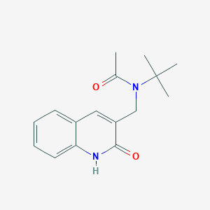 molecular formula C16H20N2O2 B5786517 N-(tert-butyl)-N-[(2-hydroxy-3-quinolinyl)methyl]acetamide 