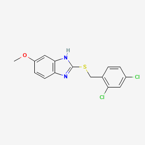 molecular formula C15H12Cl2N2OS B5786528 2-[(2,4-dichlorobenzyl)thio]-5-methoxy-1H-benzimidazole 
