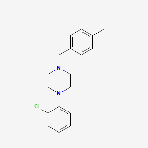 molecular formula C19H23ClN2 B5786538 1-(2-chlorophenyl)-4-(4-ethylbenzyl)piperazine 
